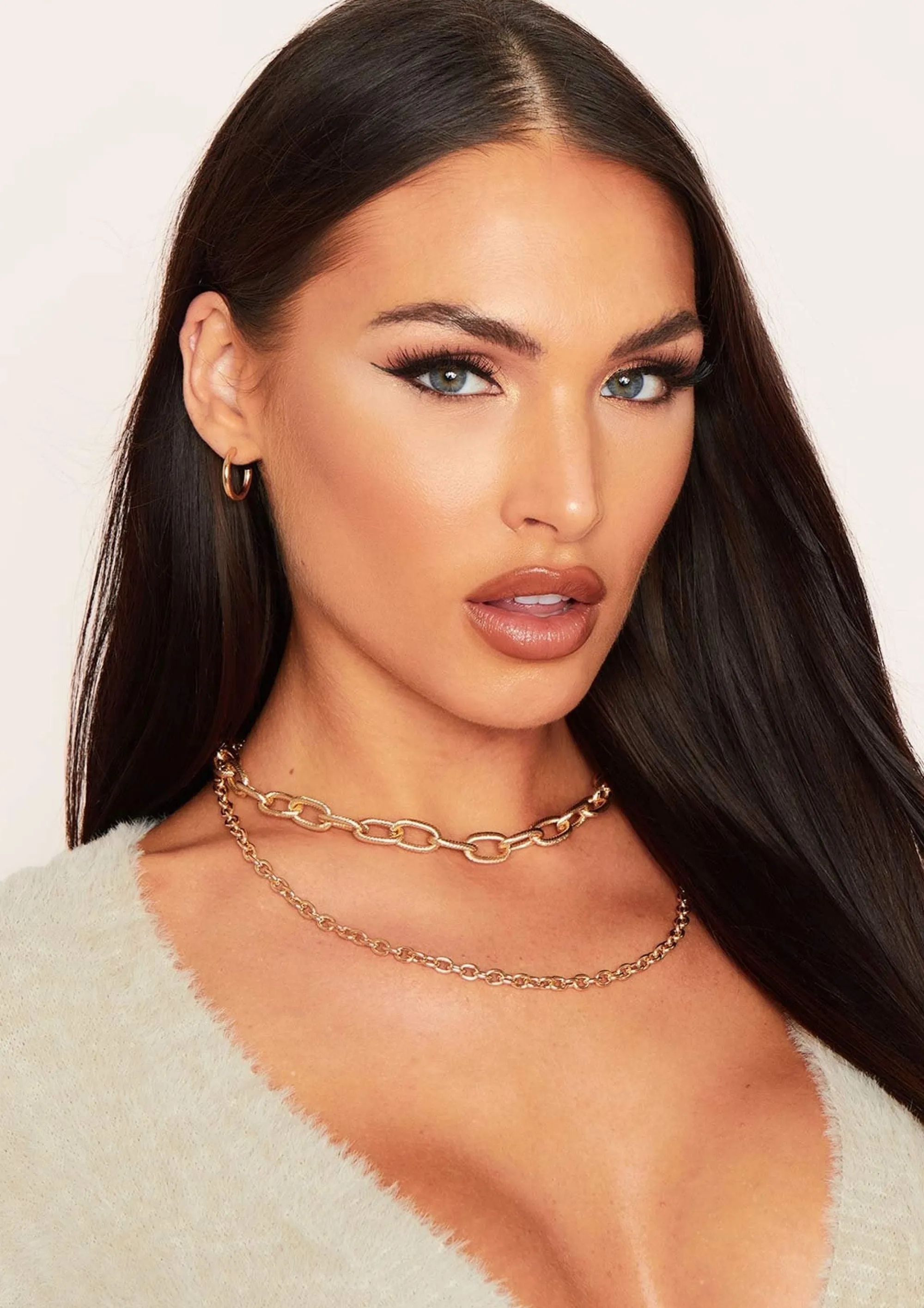 Missy Empire Amy Gold Chunky Double Chain Necklace^Women Necklaces