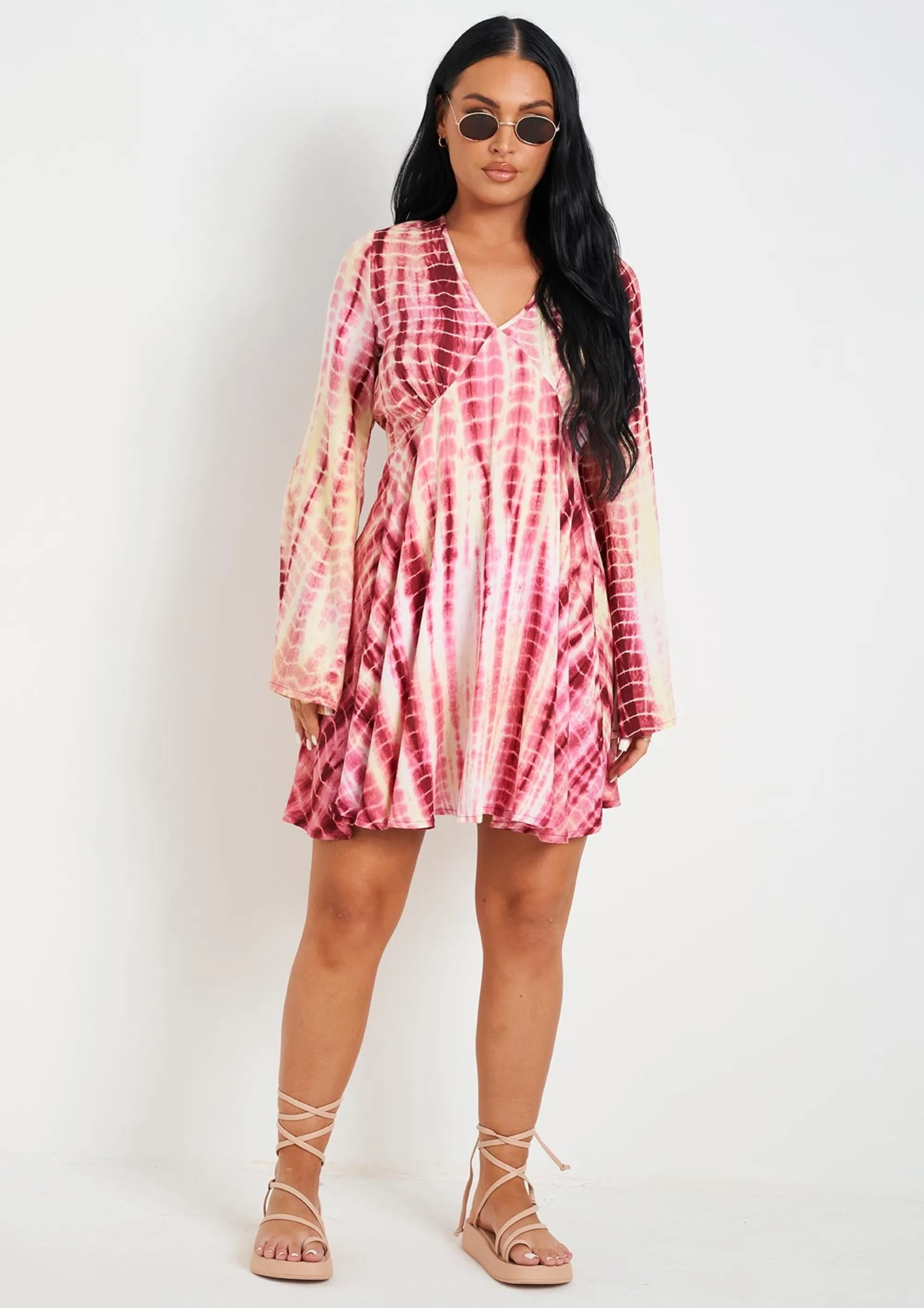 Missy Empire Anna Multi Tie Dye Printed Dress^Women Dresses