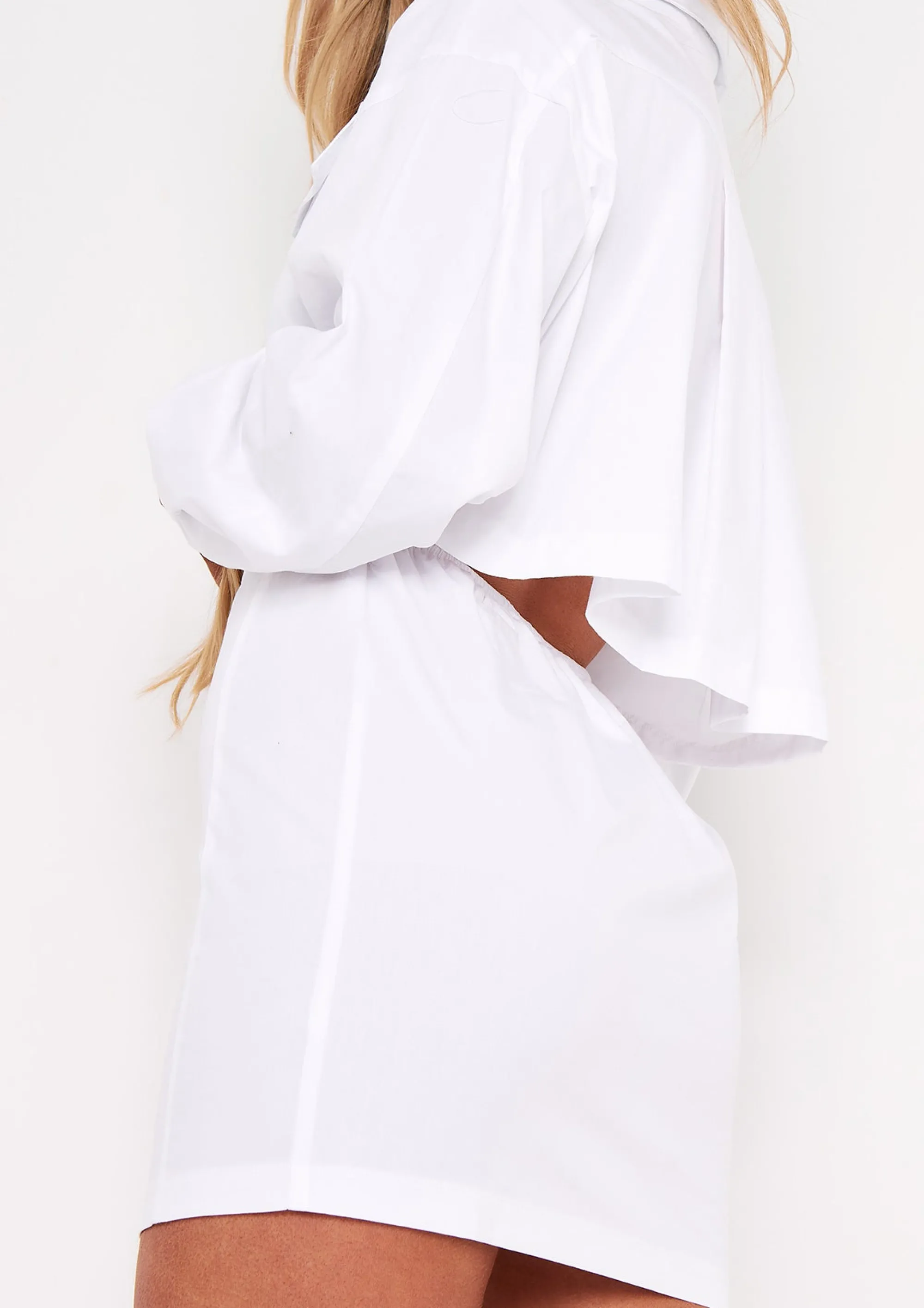 Missy Empire Cecilia White Pocket Front Back Detail Shirt Dress^Women Dresses