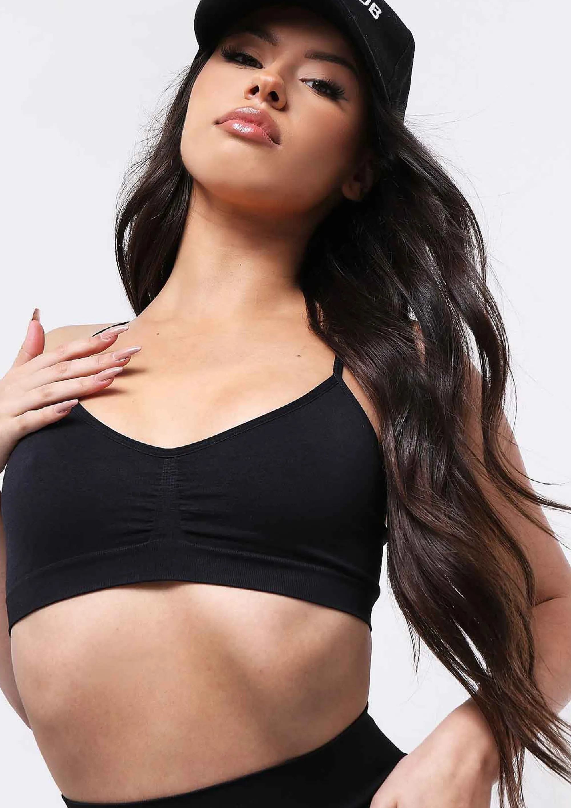 Missy Empire Ciara Black Seamless Shapewear Strappy Bralet Best