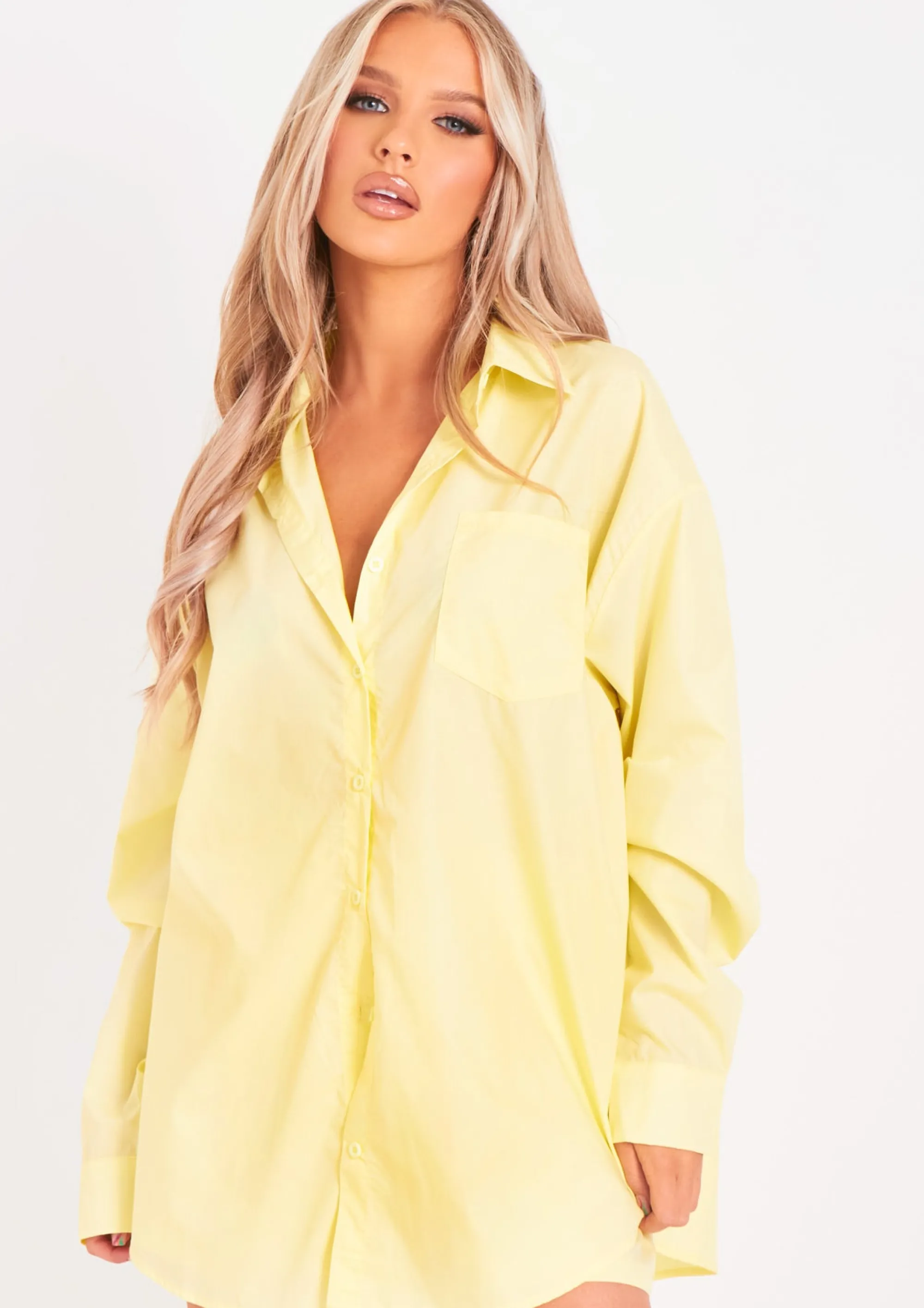 Missy Empire Clara Lemon Thick Cotton Oversized Shirt Best