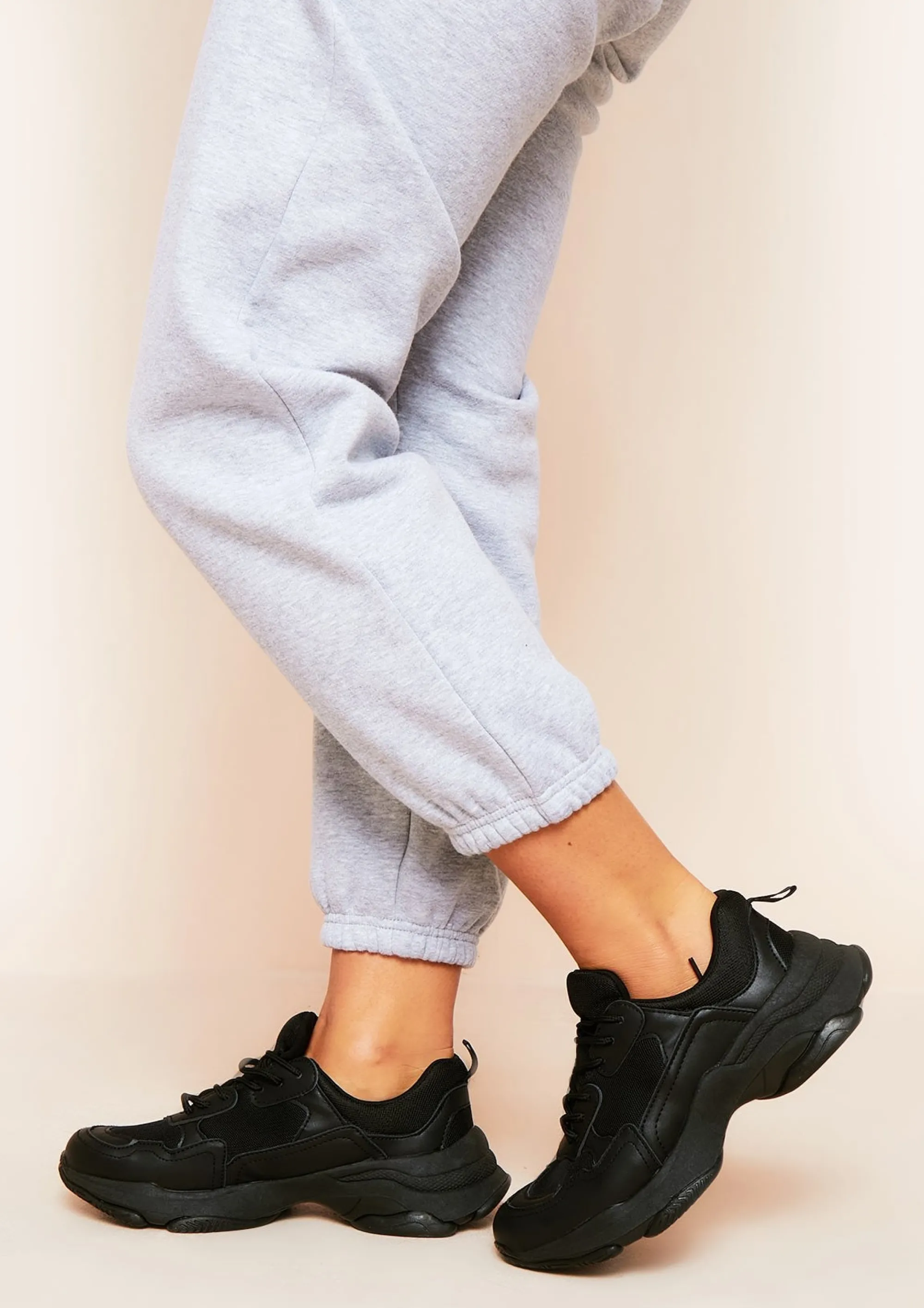 Missy Empire Durru Black Chunky Trainers^Women Trainers