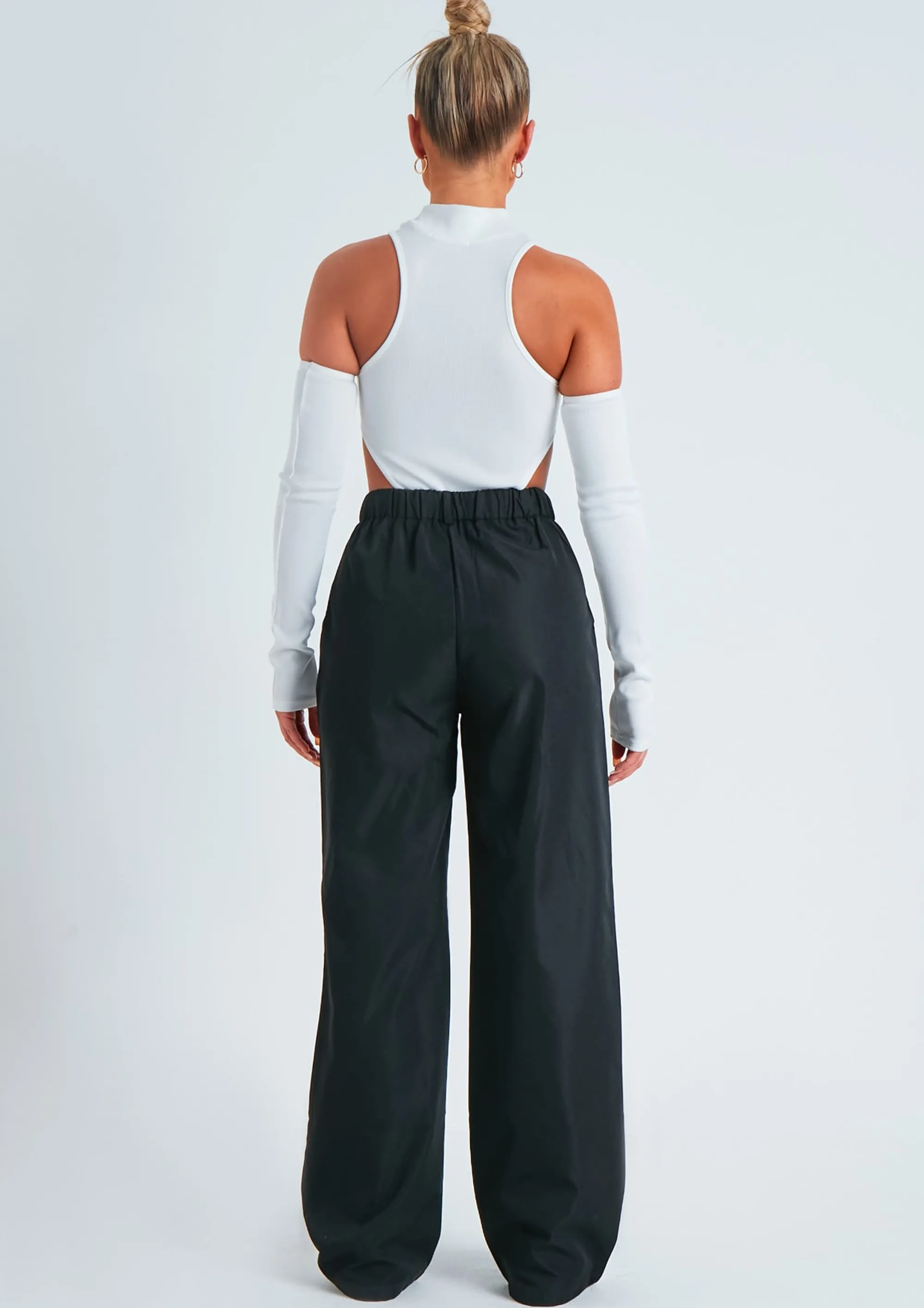 Missy Empire Emmy Black High Waisted Wide Leg Trousers^Women Trousers