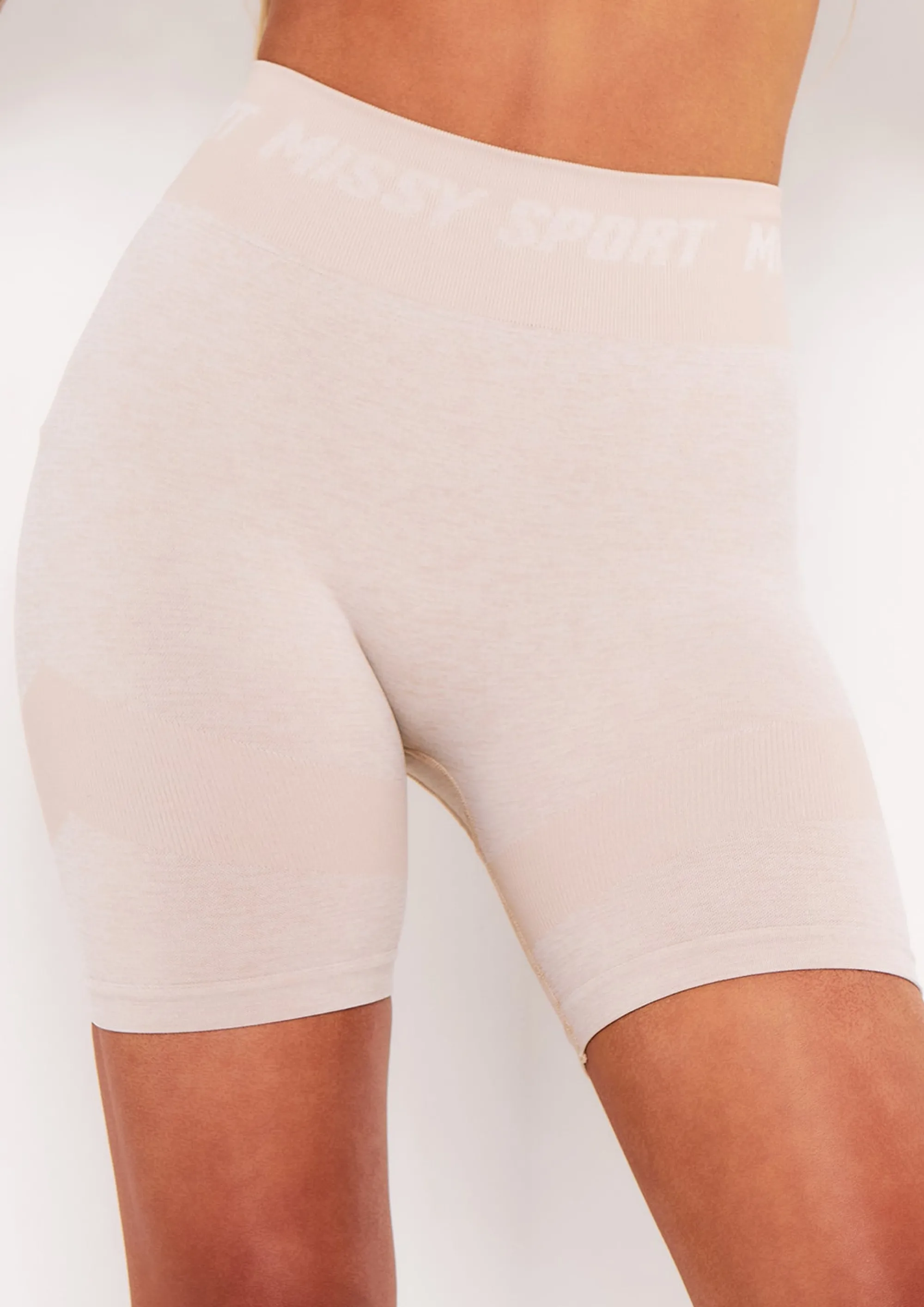 Missy Empire Lea Mocha Missy Sport Seamless Cycle Gym Shorts^Women Shorts