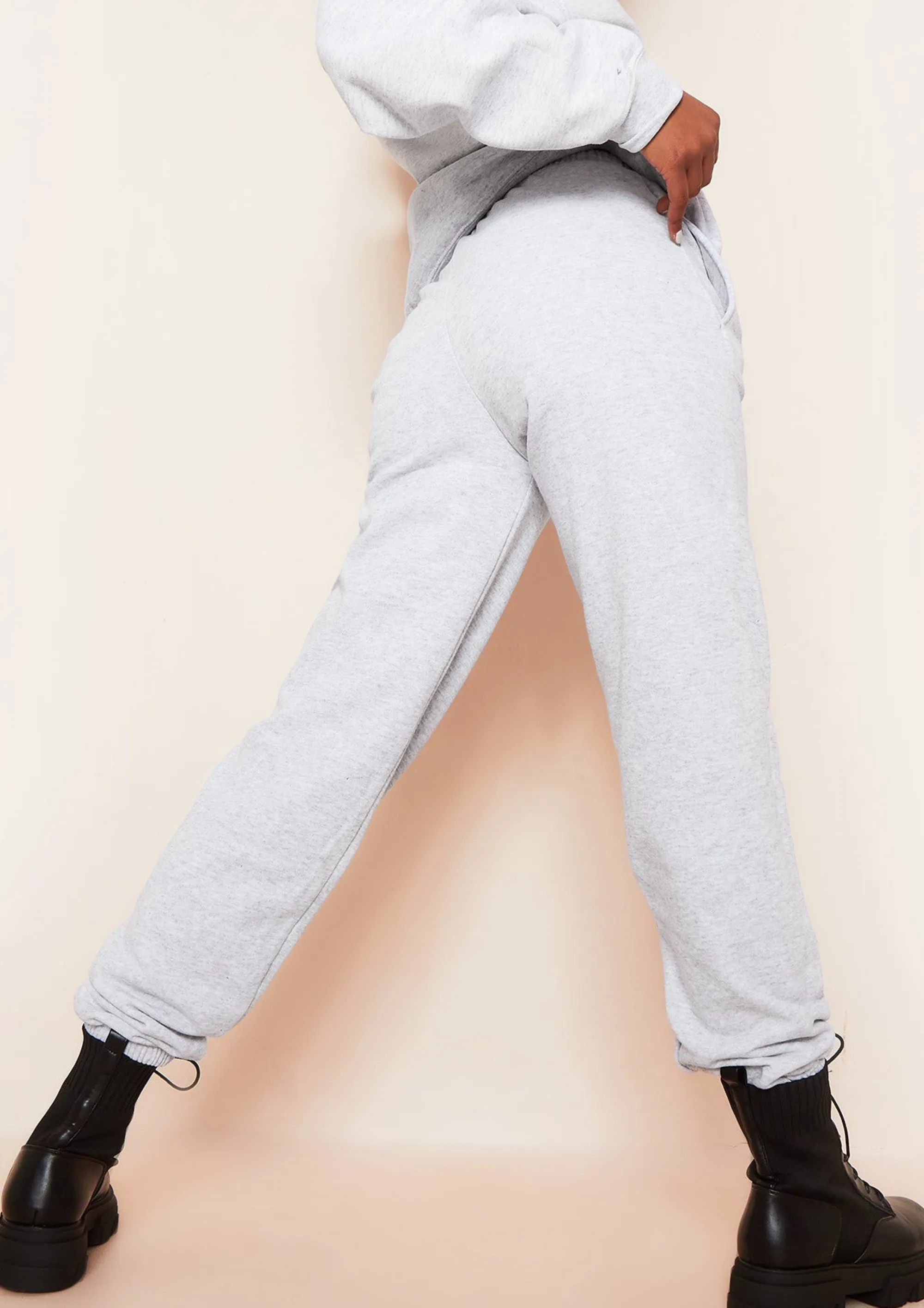 Missy Empire Lila Grey Unapologetically Female Slogan Oversized Tracksuit Joggers^Women Loungewear