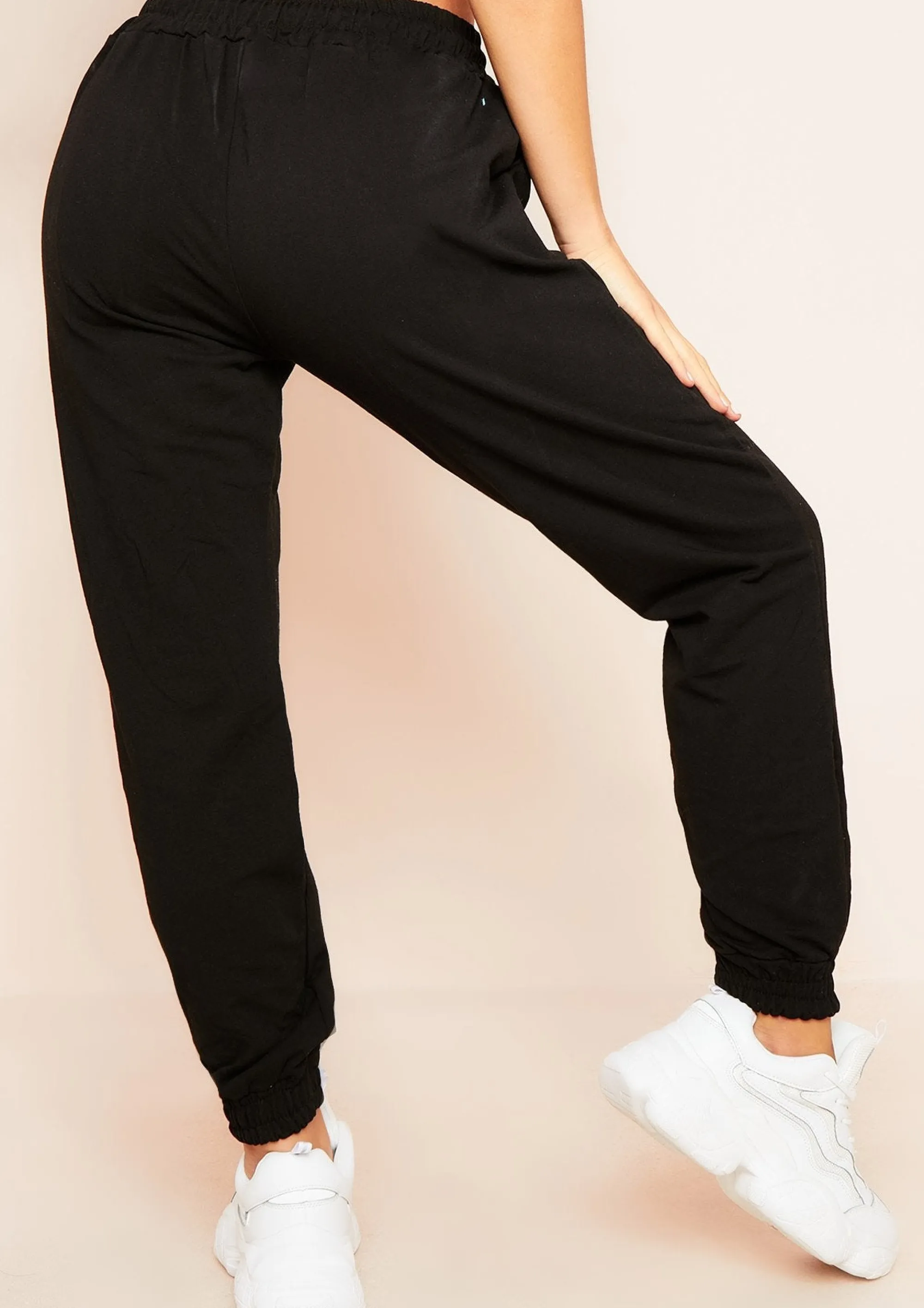 Missy Empire Marie Black Drawstring Casual Joggers^Women Loungewear