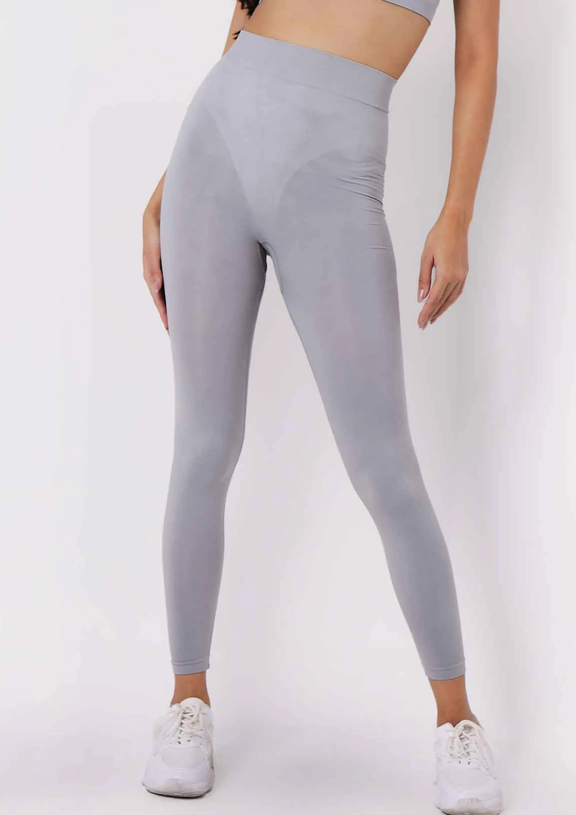 Missy Empire Meghan Grey High Waisted Body Sculpting Seamless Leggings^Women Seamless & Shapewear