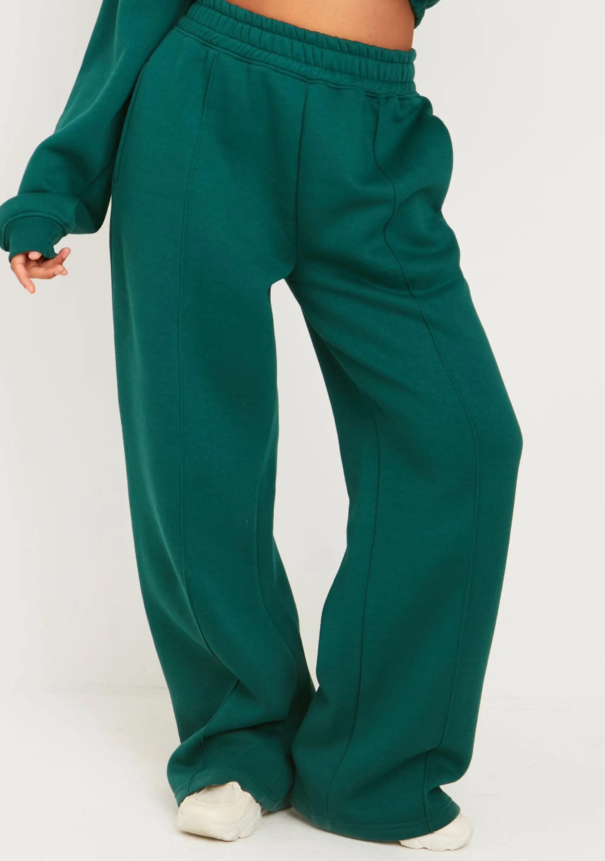 Missy Empire Millie Green Seam Front Wide Leg Jogger^Women Tracksuits