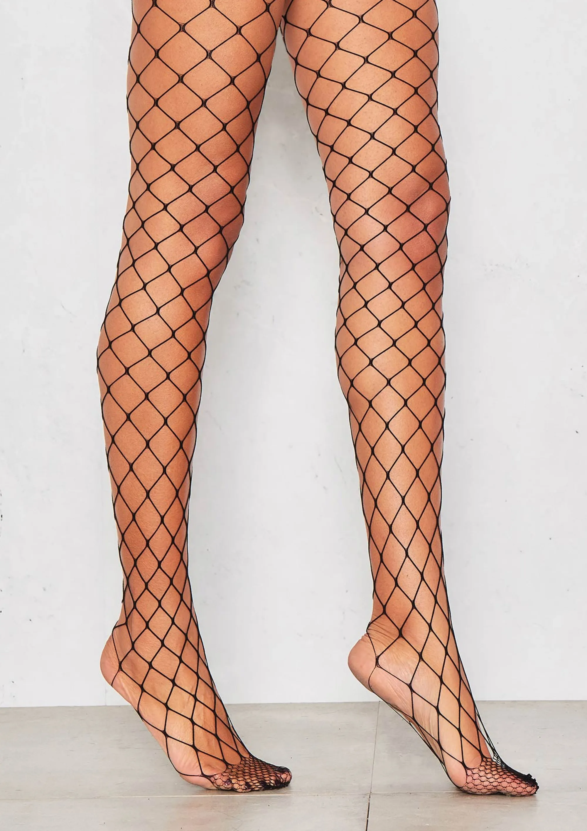 Missy Empire Neda Black Large Fishnet Tights^Women Socks & Tights