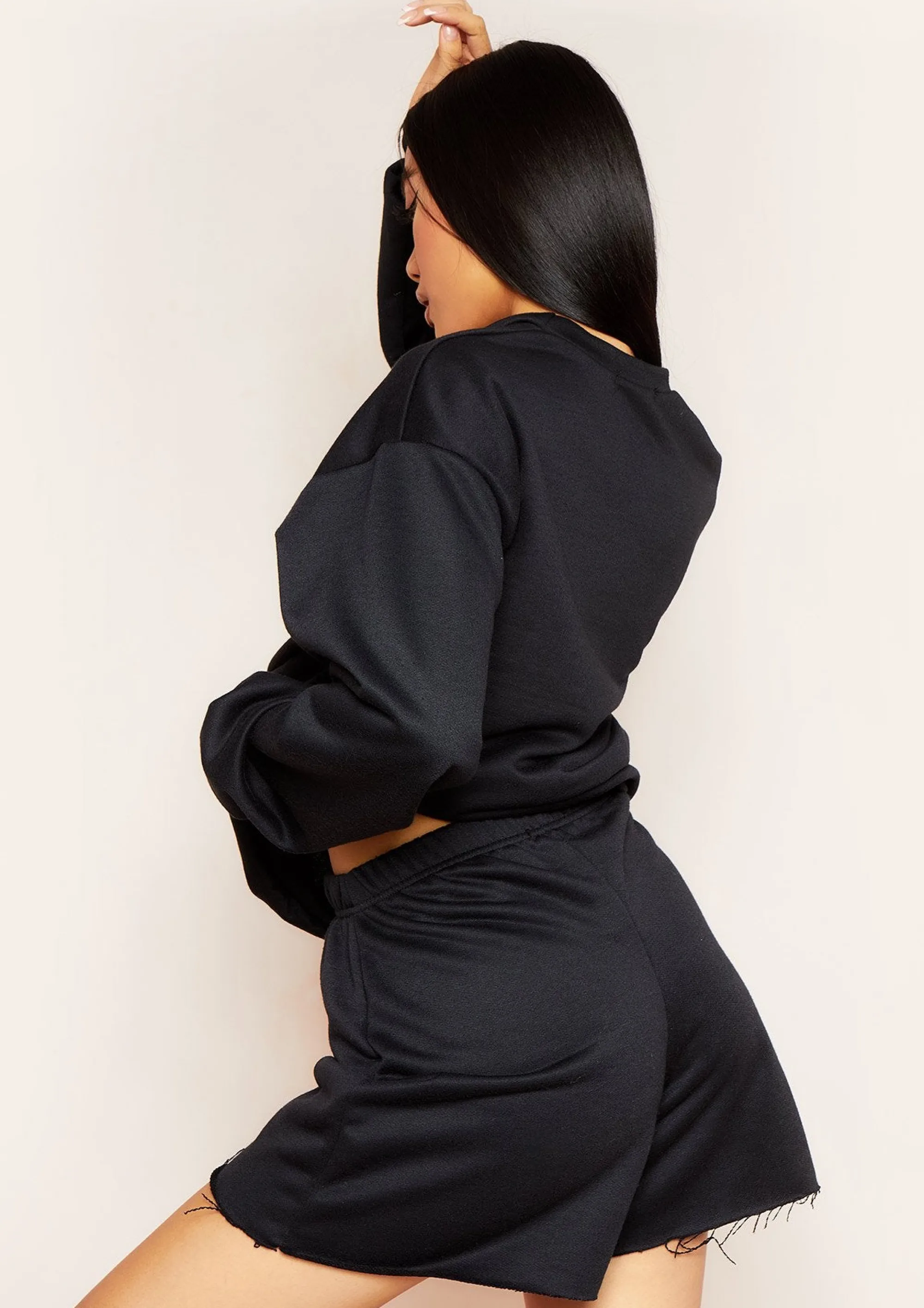 Missy Empire Penny Black Oversized Sweatshirt^Women Loungewear