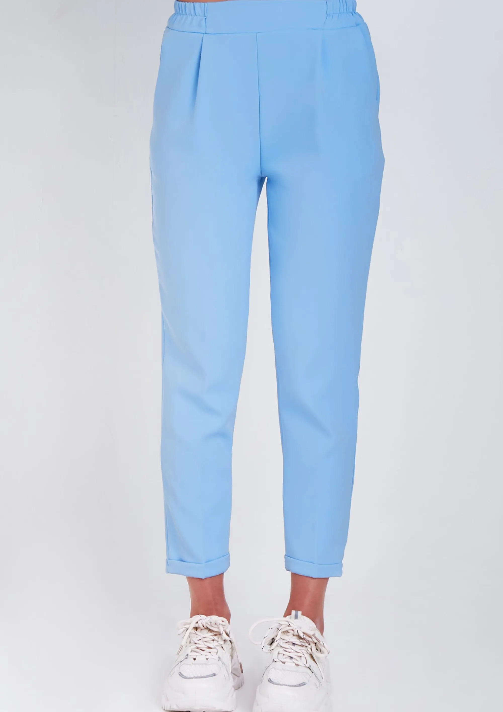 Missy Empire Rachel Blue Tailored Straight Leg Trouser^Women Trousers