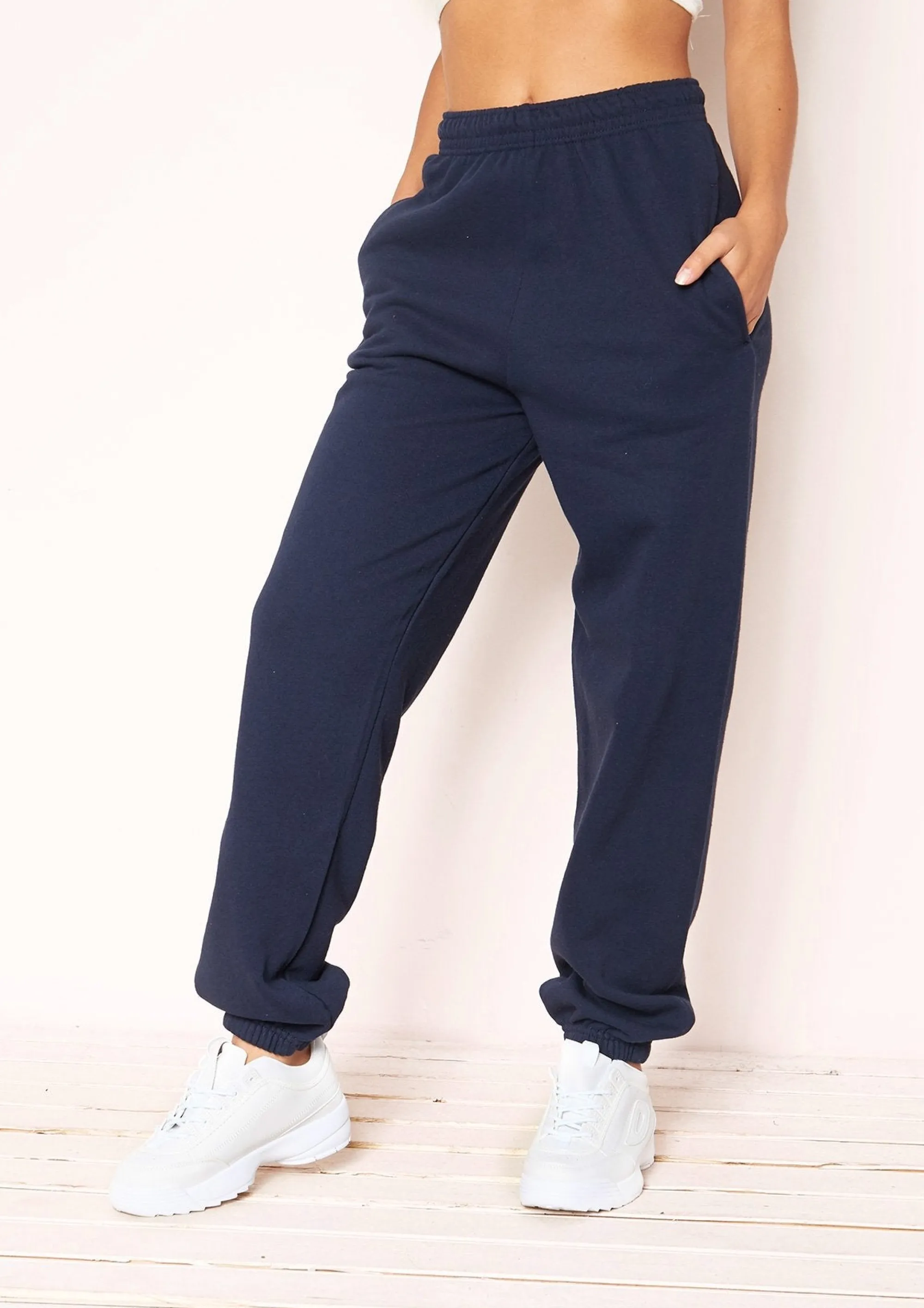 Missy Empire Rebecca Navy Casual Joggers^Women Loungewear