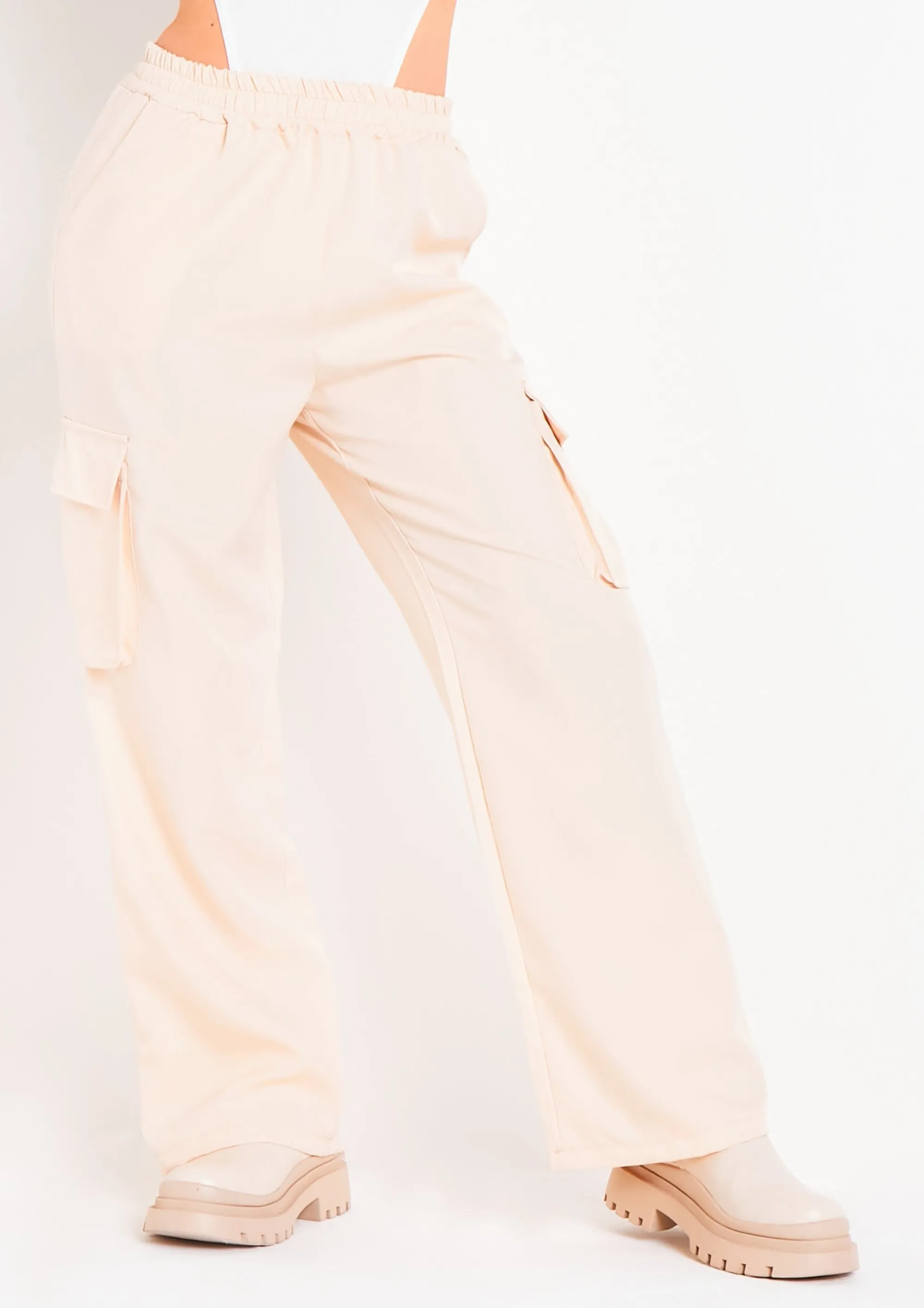 Missy Empire Reese Stone Pocket Cargo Trousers^Women Trousers