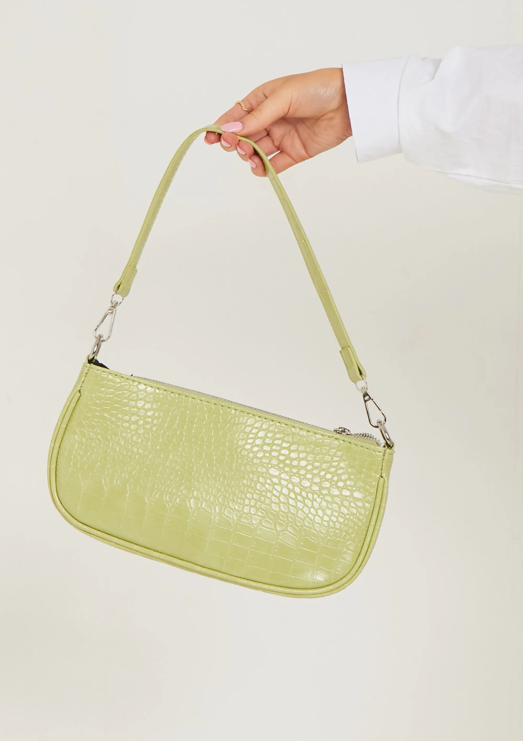 Missy Empire Roma Lime Croc Print Shoulder Bag^Women Bags & Purses