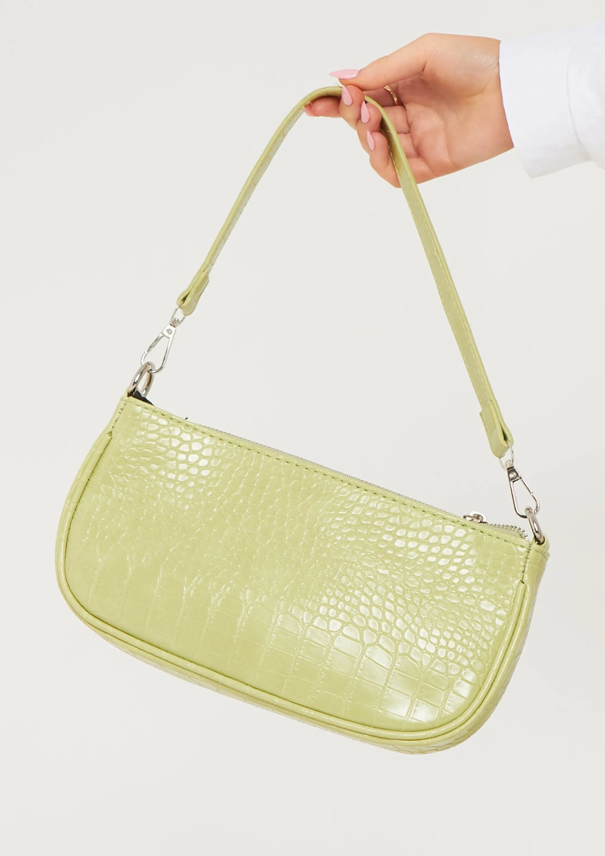 Missy Empire Roma Lime Croc Print Shoulder Bag^Women Bags & Purses