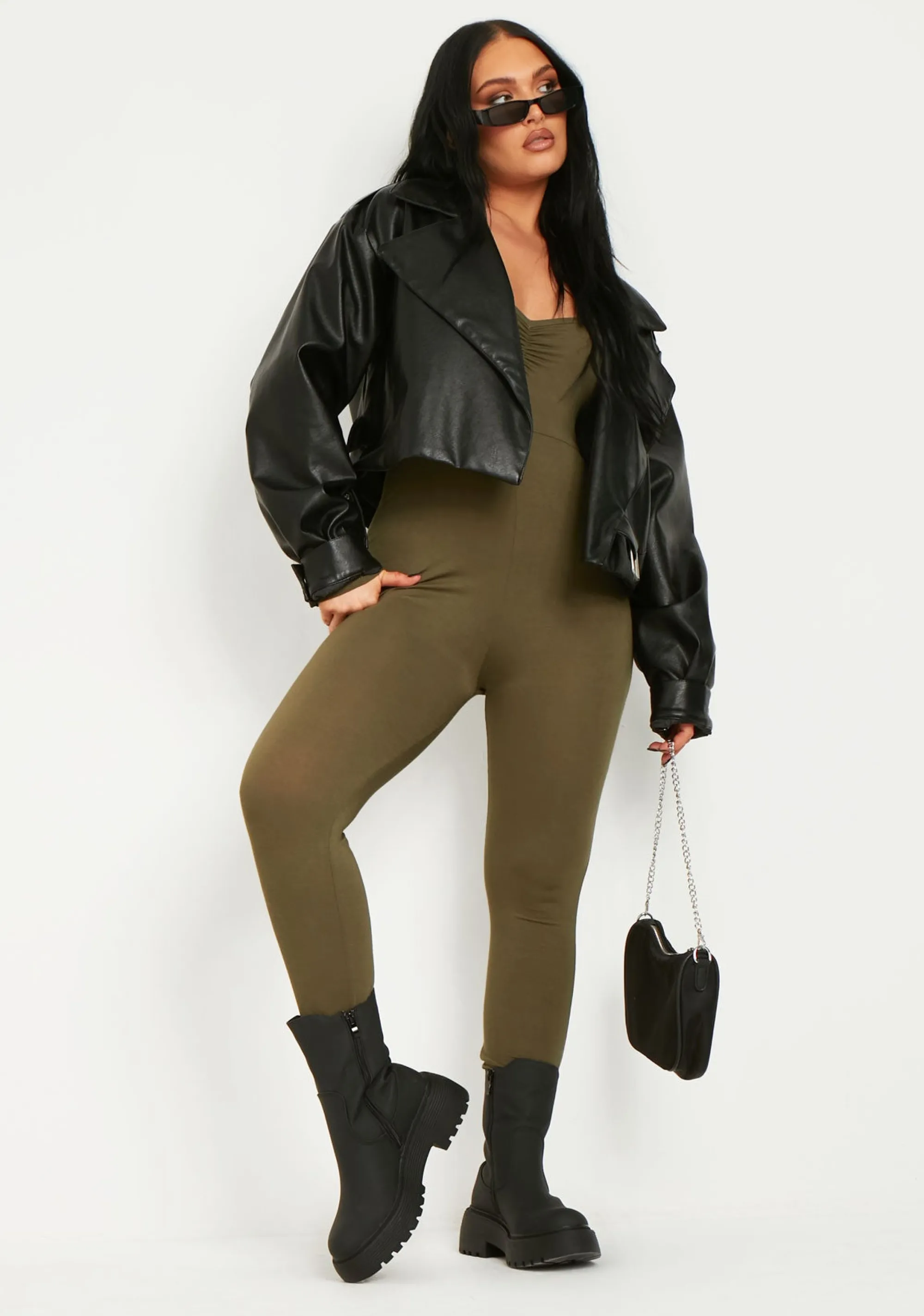 Missy Empire Soph Khaki Wide Neck Jumpsuit^Women Loungewear