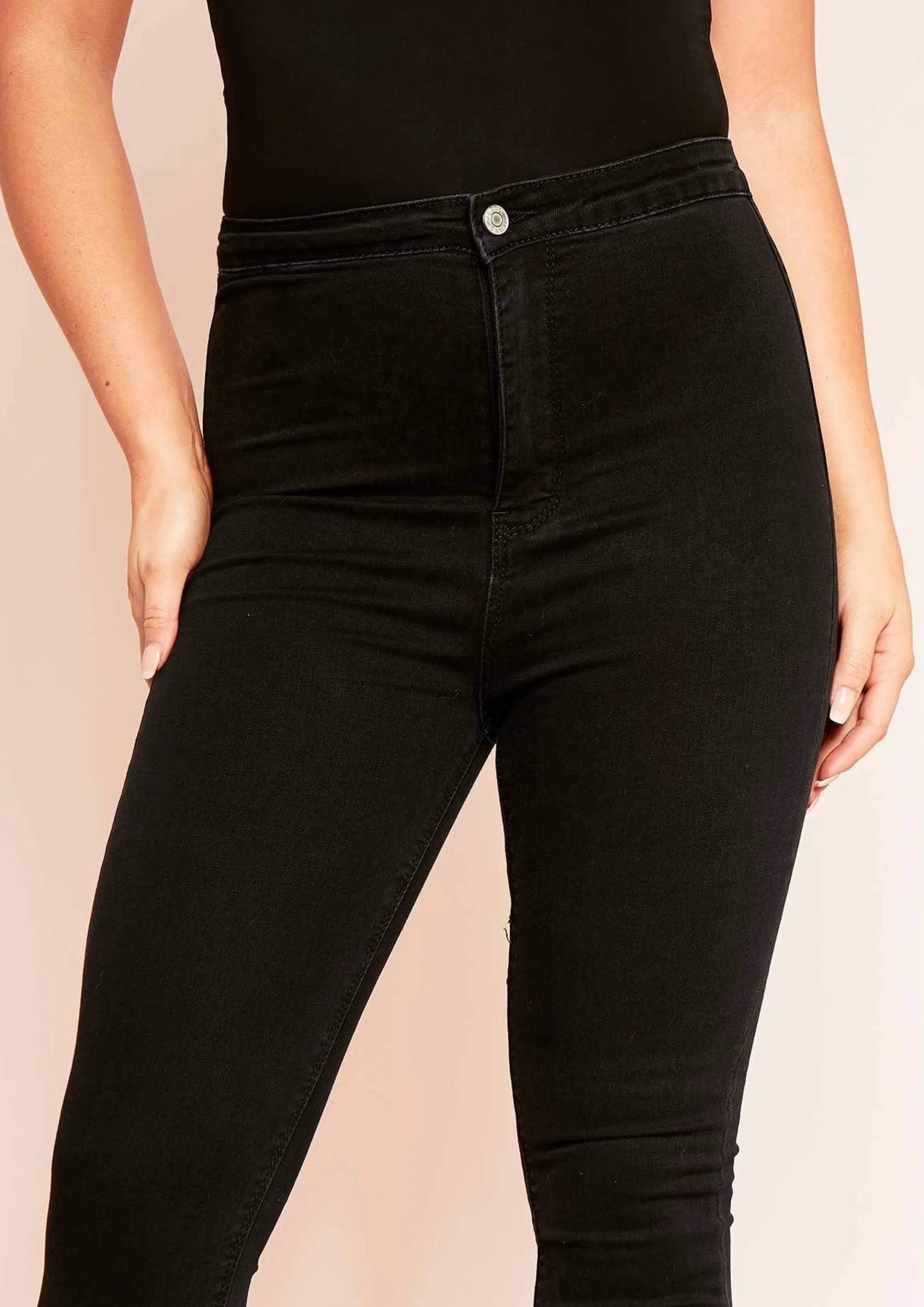 Missy Empire Tora Black Denim Skinny Jeans Clearance